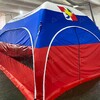 Надувной шатёр "Триколор" прямоугольной формы - Производственное предприятие АЭРО - Пневмокаркасные шатры и палатки,  надувные рекламные конструкции, надувные сцены, арки  и пневмокостюмы