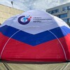 Арочный шатёр с надувным каркасом 10х10м для презентаций и event событий - Производственное предприятие АЭРО - Пневмокаркасные шатры и палатки,  надувные рекламные конструкции, надувные сцены, арки  и пневмокостюмы