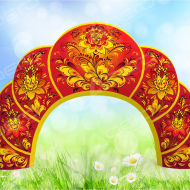 Надувная арка "ГРЕБЕШОК" с Хохломской росписью - Производственное предприятие АЭРО - Пневмокаркасные шатры и палатки,  надувные рекламные конструкции, надувные сцены, арки  и пневмокостюмы