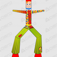 Надувной Аэромен на Масленицу "Петрушка" №3 - Производственное предприятие АЭРО - Пневмокаркасные шатры и палатки,  надувные рекламные конструкции, надувные сцены, арки  и пневмокостюмы