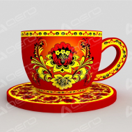 Надувная фигура "Чашка с росписью Хохлома" - Производственное предприятие АЭРО - Пневмокаркасные шатры и палатки,  надувные рекламные конструкции, надувные сцены, арки  и пневмокостюмы