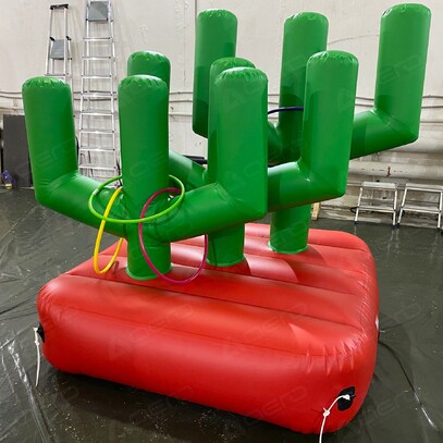 Командный аттракцион КОЛЬЦЕБРОС "КАКТУС" - Производственное предприятие АЭРО - Пневмокаркасные шатры и палатки,  надувные рекламные конструкции, надувные сцены, арки  и пневмокостюмы