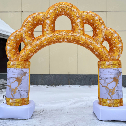 Надувная арка "Золотая корона" - Производственное предприятие АЭРО - Пневмокаркасные шатры и палатки,  надувные рекламные конструкции, надувные сцены, арки  и пневмокостюмы