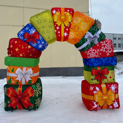Надувная арка из подарков - Производственное предприятие АЭРО - Пневмокаркасные шатры и палатки,  надувные рекламные конструкции, надувные сцены, арки  и пневмокостюмы