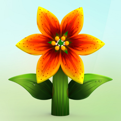 Надувной цветок Лилия оранжевая - Производственное предприятие АЭРО - Пневмокаркасные шатры и палатки,  надувные рекламные конструкции, надувные сцены, арки  и пневмокостюмы