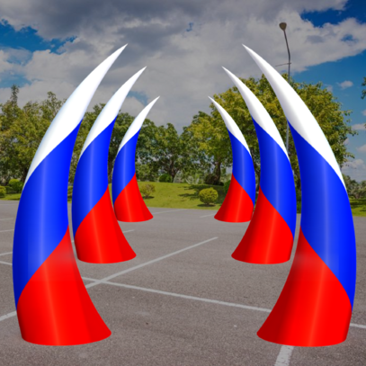 Надувные конусы "Триколор" - Производственное предприятие АЭРО - Пневмокаркасные шатры и палатки,  надувные рекламные конструкции, надувные сцены, арки  и пневмокостюмы